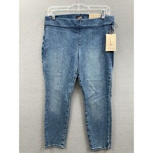 NYDJ Pull On Skinny Ankle Slit Jeans Aquino Lift Tuck 4 Way Stretch Women 6P